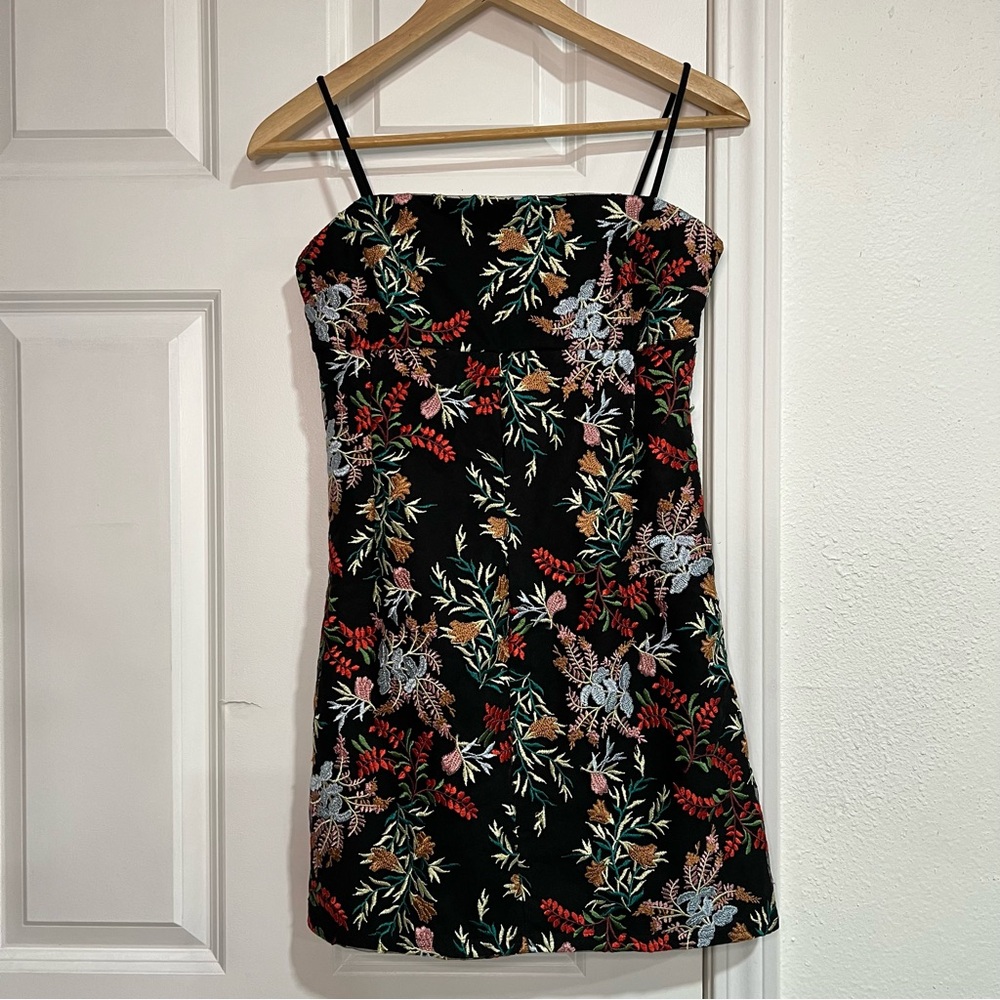 Urban Outfitters Black Floral Mini Dress